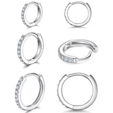 Lumière Mini Crystal Hoops – Sleek Shine in a Subtle Spark