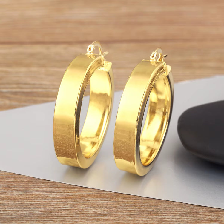 AuraHoop™ Bold Copper Circle Earrings – Four Styles of Effortless Elegance