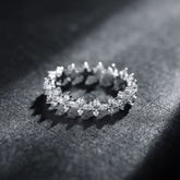 EternaGlow™ 925 Sterling Silver Rhombus CZ Stackable Rings – Sparkle, Stack, Shine