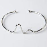 Open Cuff Punk Bracelets & Bangle Fashion Jewelry for Women Men Pulseras Mujer Heartbeat Leaf Arrow Triangle Heart Bracelet HOT