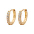 Lumière Mini Crystal Hoops – Sleek Shine in a Subtle Spark