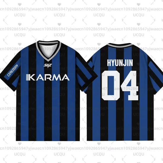 Kpop Stay Karma Album Fans TShirt Felix Bangchan Hyunjin Streetwear Casual Sport Oversize Short Sleeve Men&