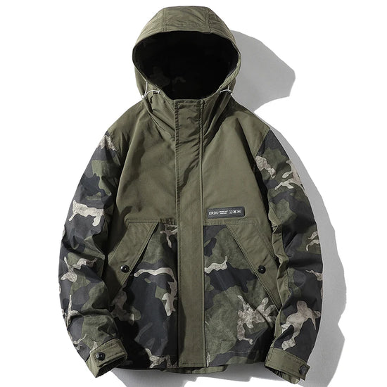 Military Bomber Jacket Men Fashion Casual Camping Jacket Coat Windproof Hooded Windbreaker Coats Male Oversize Outerwear 4XL