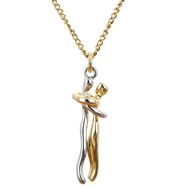 Embrace Forever – Adjustable Hugging Couple Pendant Necklace for Lovers