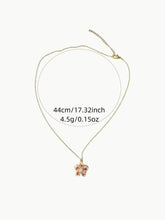 Rhinestone Flower Pendant Necklace