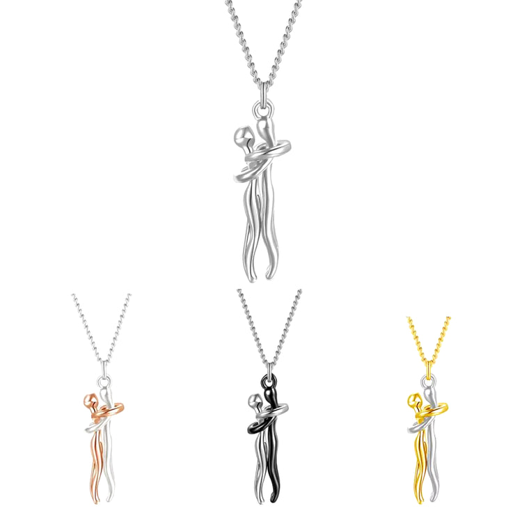 Embrace Forever – Adjustable Hugging Couple Pendant Necklace for Lovers